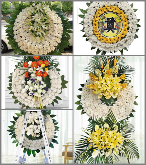 湖北武汉市江夏区五里界街道花圈速递
